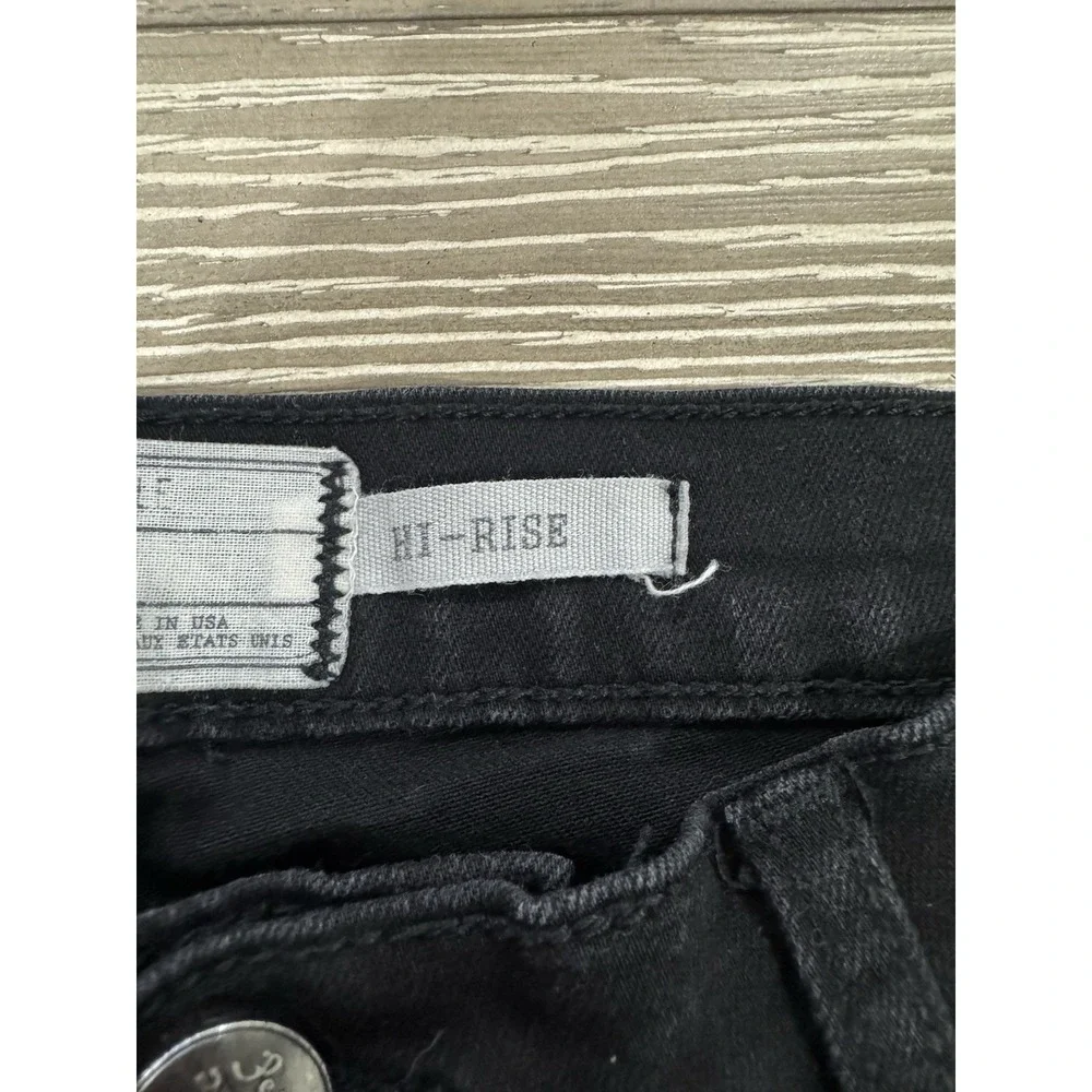 Free People Black Hi-Rise Jeans Size 27 Stretch Skinny Made in USA